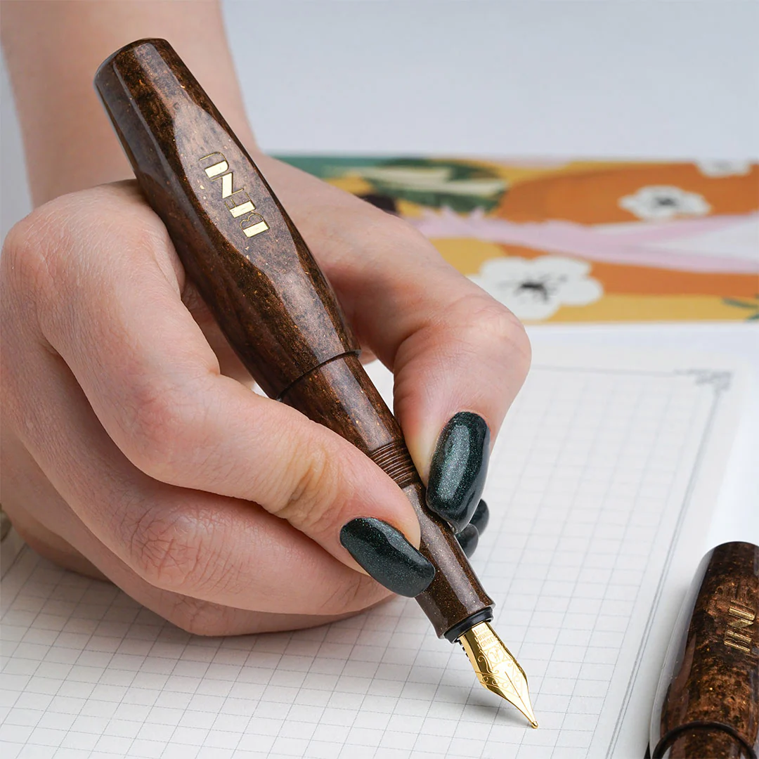 Benu Pixie Pocket Fountain Pen Coffee Brown - Image 2