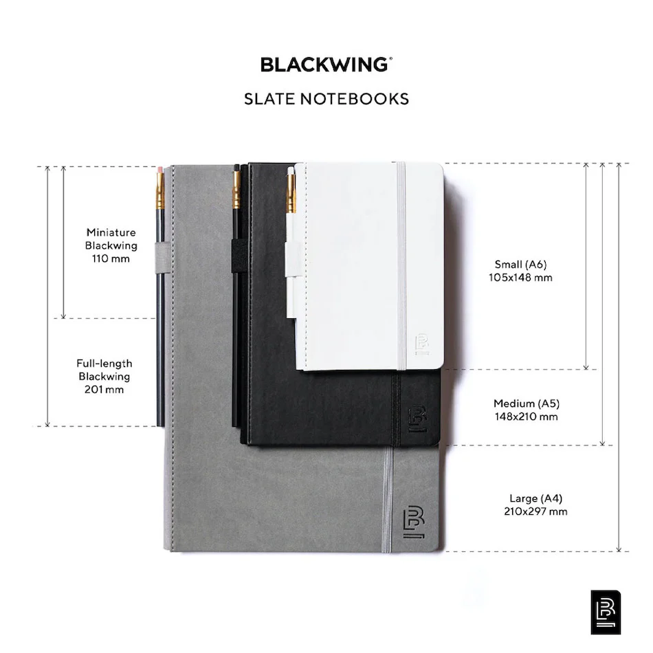 Blackwing Slate Notebook and Pencil Set White A6 - Image 3