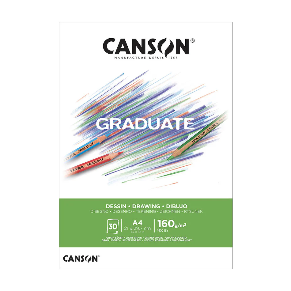 Canson Graduate White Drawing Pad A4