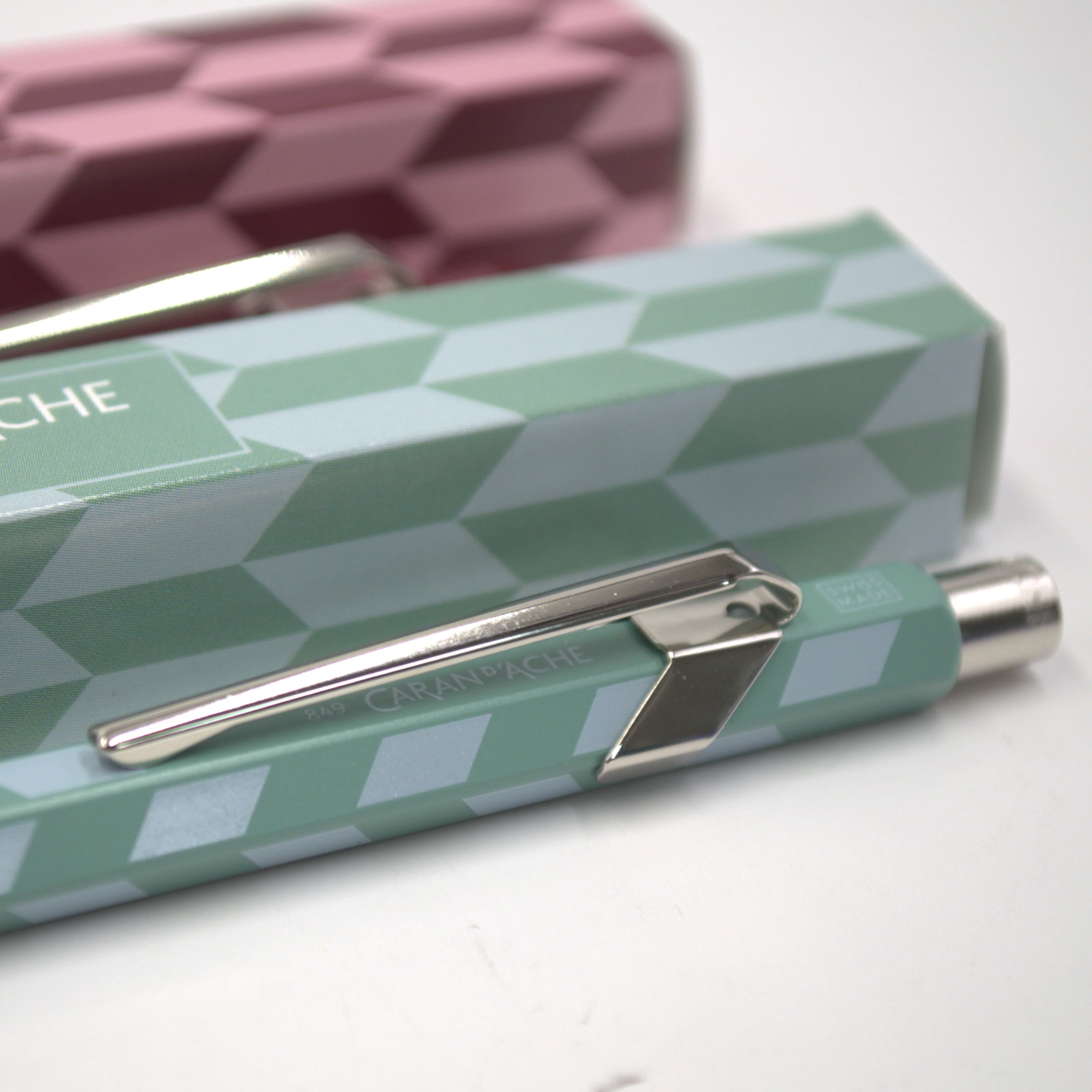 Caran d'Ache 849 Ballpoint Pen Mosaic Water Green - Image 2