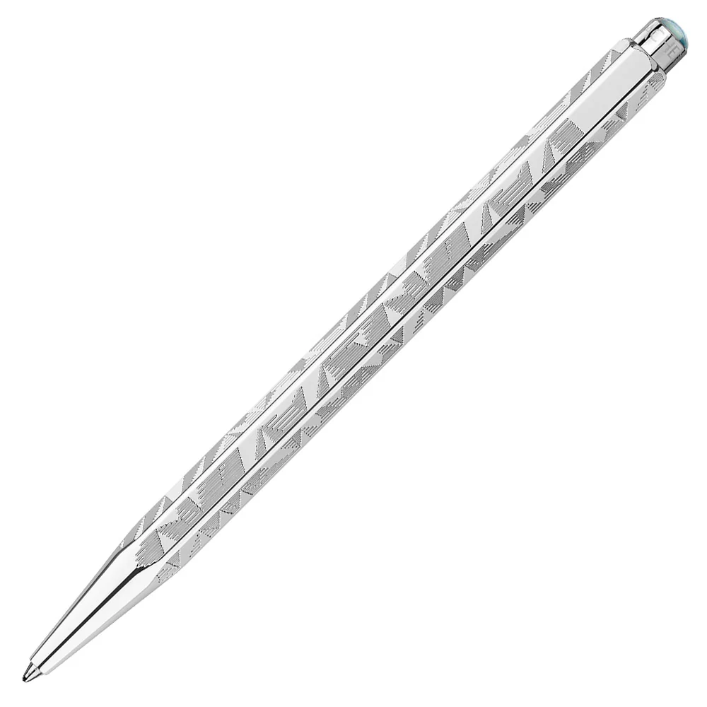 Caran d'Ache Alpine Frost Special Edition Ecridor Ballpoint Pen and Leather Case Set - Image 4