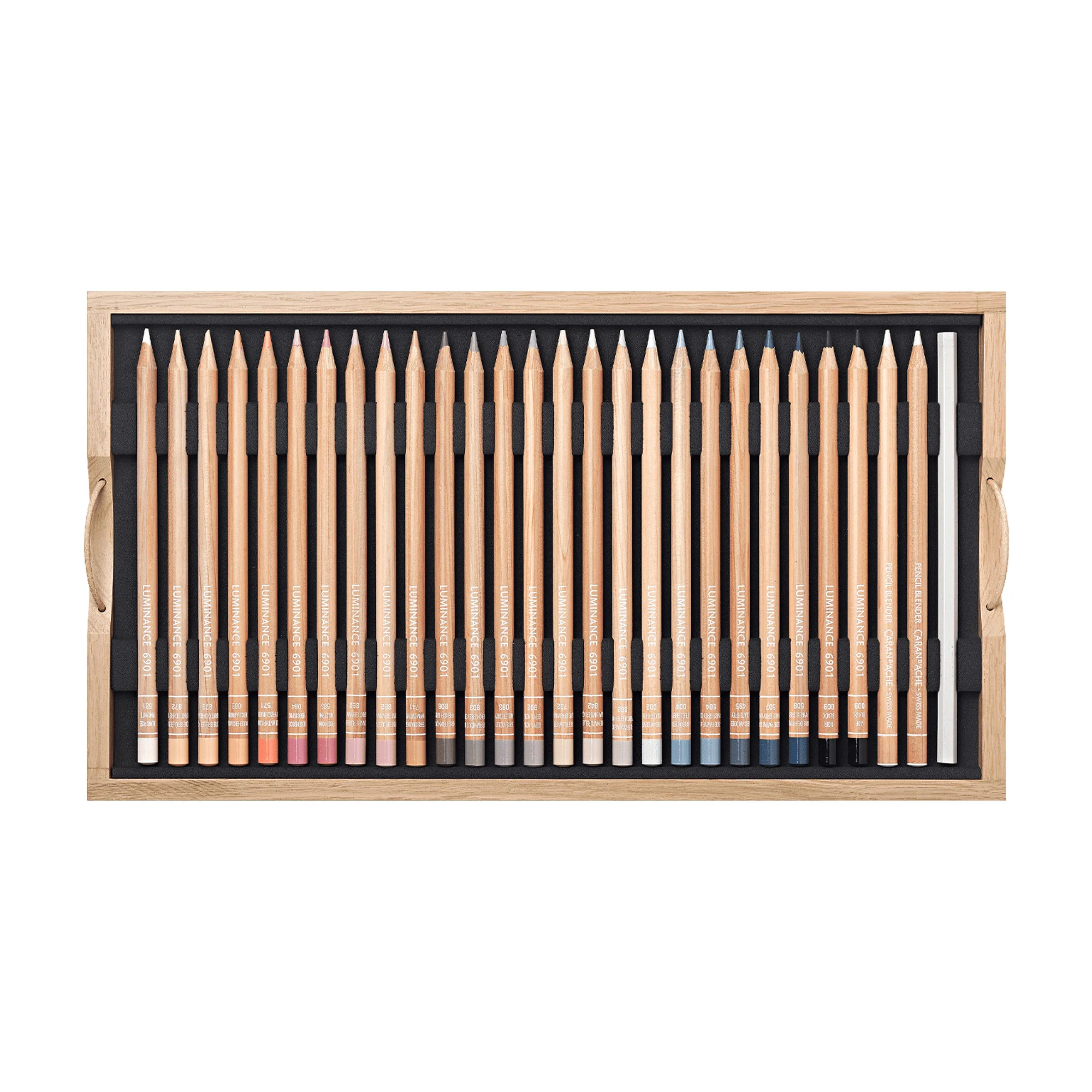 Caran d'Ache Luminance 6901 Luxury Wooden Box with 100 Pencil Set - Image 8