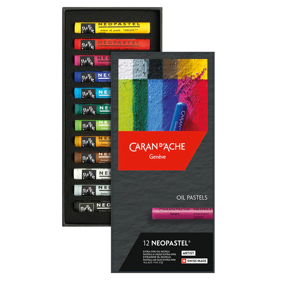 Caran d'Ache Neopastel Oil Pastel Box of 12 - Image 2