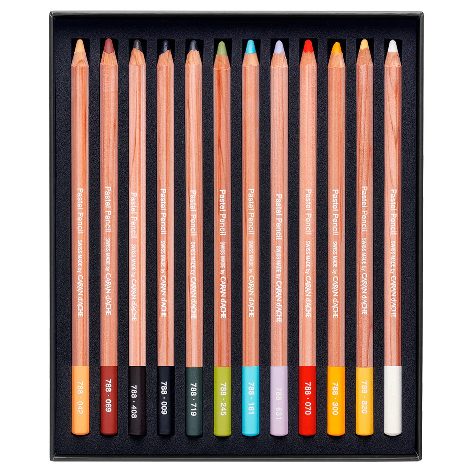 Caran d'Ache Pastel Pencil Assorted Box of 12 - Image 2