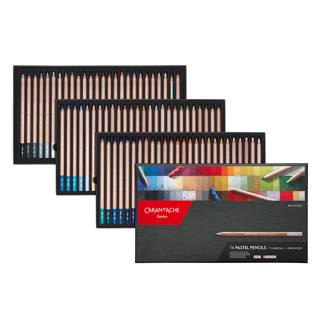 Caran d'Ache Pastel Pencil Assorted Box of 76 - Image 2