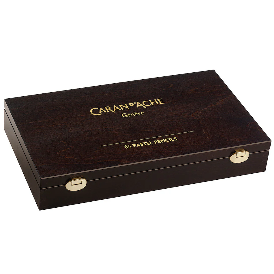 Caran d'Ache Pastel Pencil Wooden Box of 84 - Image 2