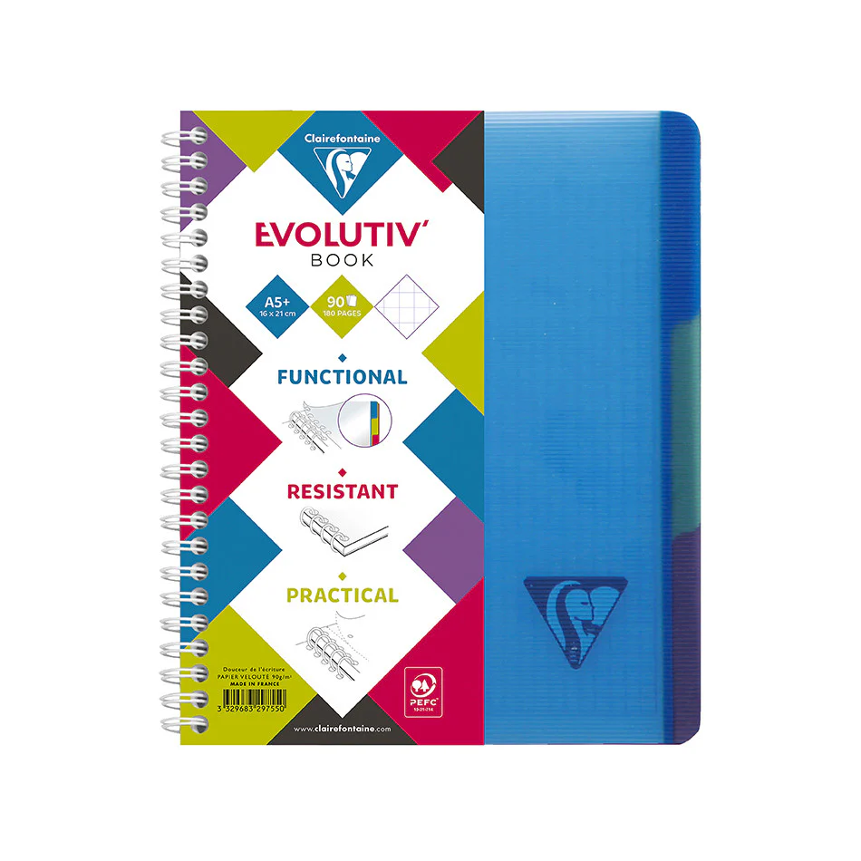 Clairefontaine Linicolor Wirebound Notebook A5 + Removable Divider