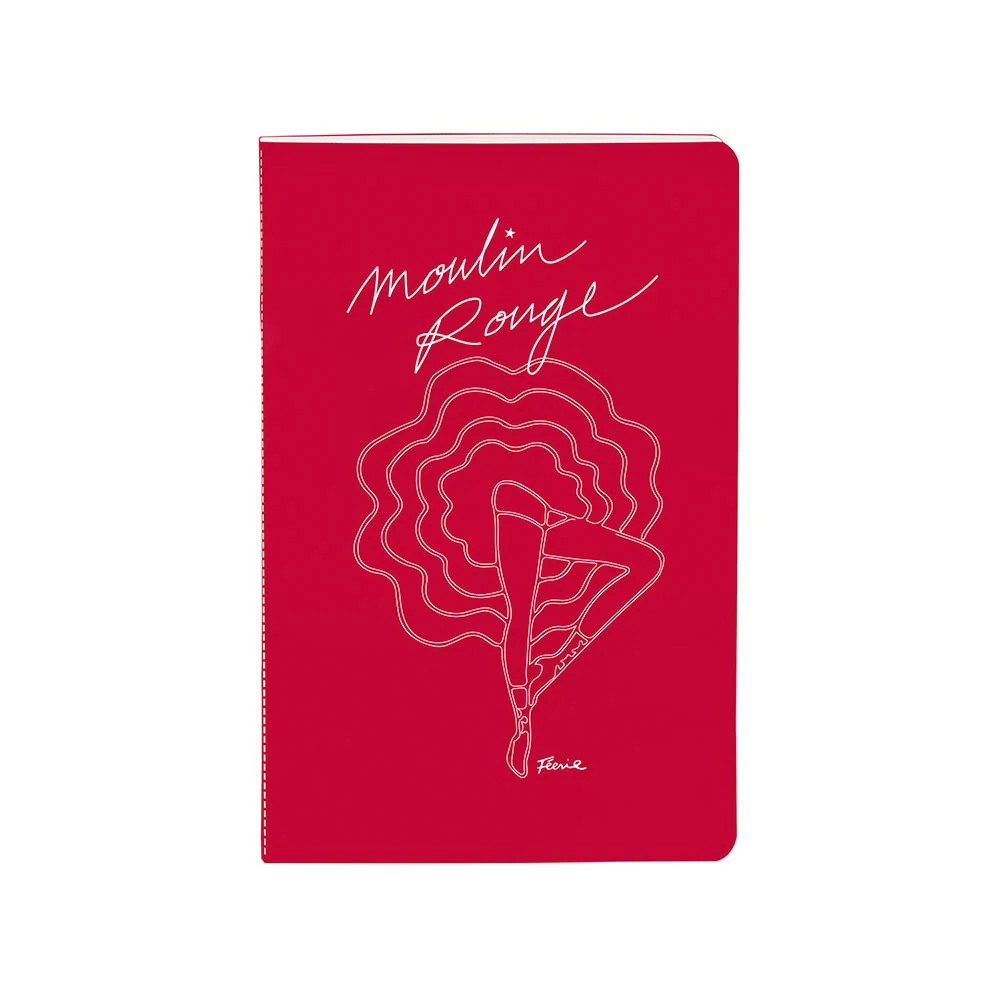 Clairefontaine Moulin Rouge Stapled Notebook Sewn On Spine 11x17cm