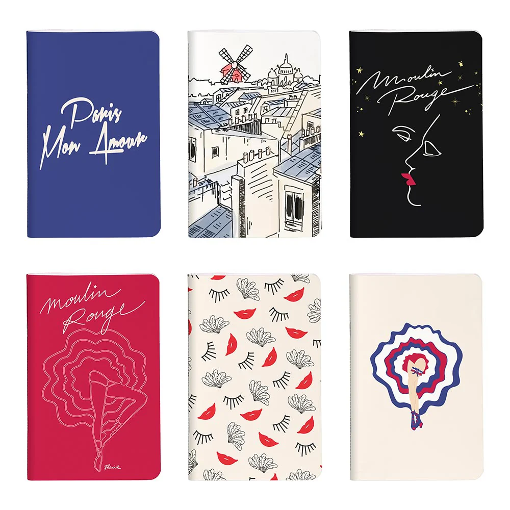 Clairefontaine Moulin Rouge Stapled Notebook Sewn On Spine 75x12cm - Image 2
