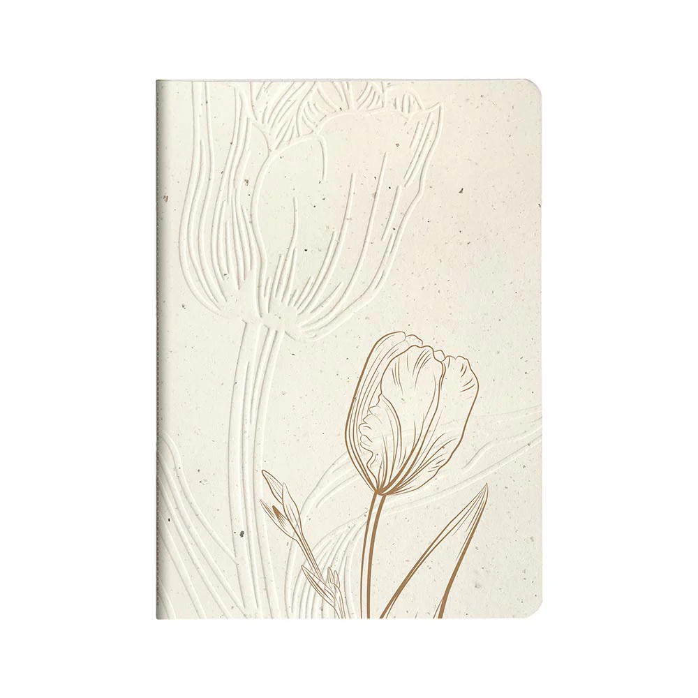 Clairefontaine Tulip Paper Stapled Notebook Sewn On Spine A5