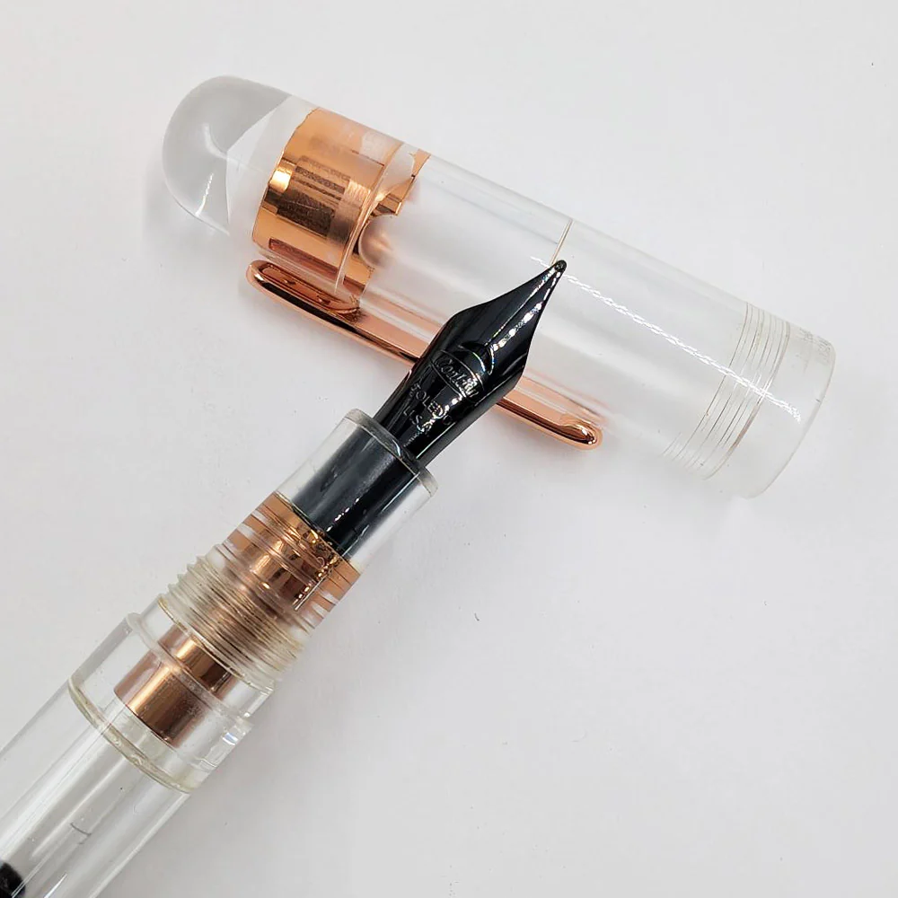 Conklin All American Demonstrator Fountain Pen Special Eyedropper Edition Rose Gold - Image 4