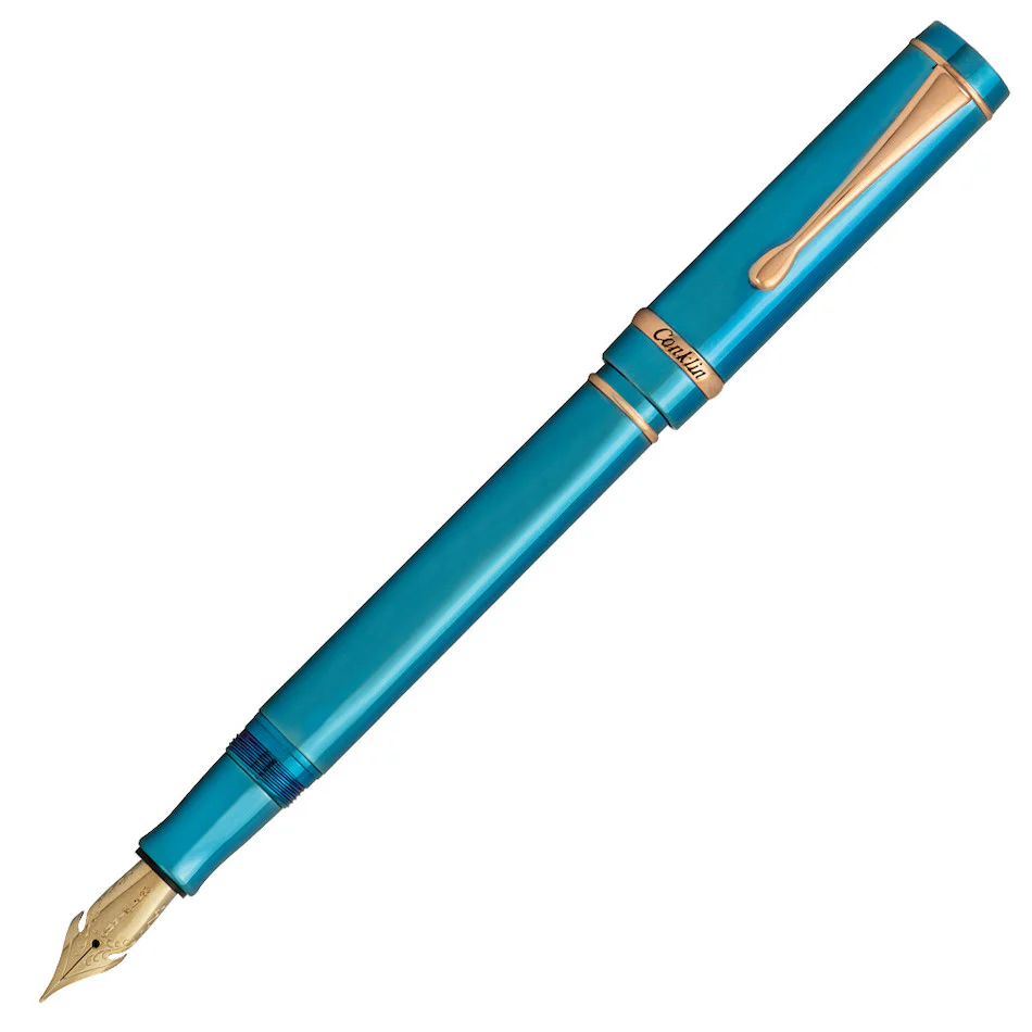 Conklin Duragraph Metal Fountain Pen PVD Blue