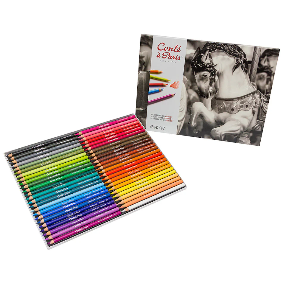 Conté à Paris Pastel Pencil Box of 48 Assorted