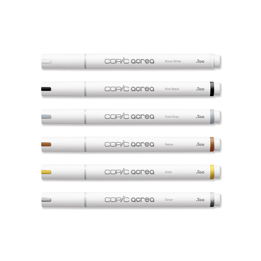 Copic Acrea Paint Marker Set of 6 Essential Colours - Image 7