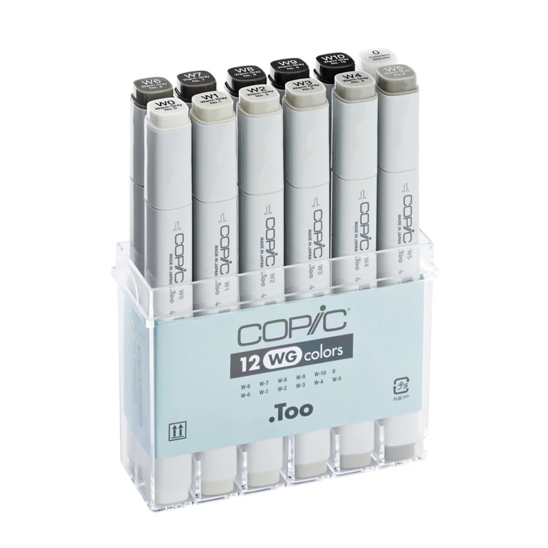 Copic Classic Marker Set of 12 Warm Grey