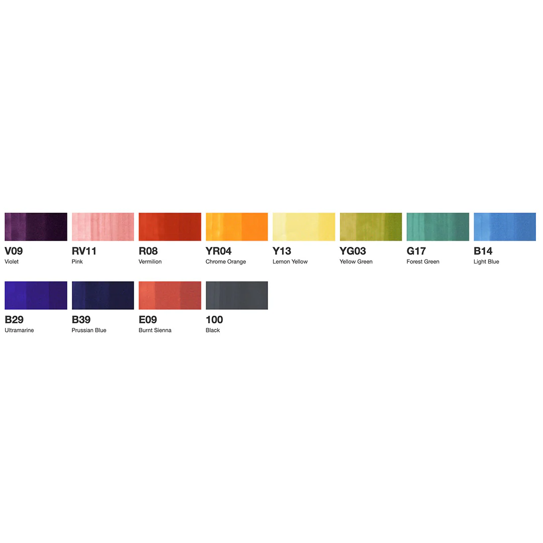 Copic Sketch Marker Pen Set of 12 - Image 4