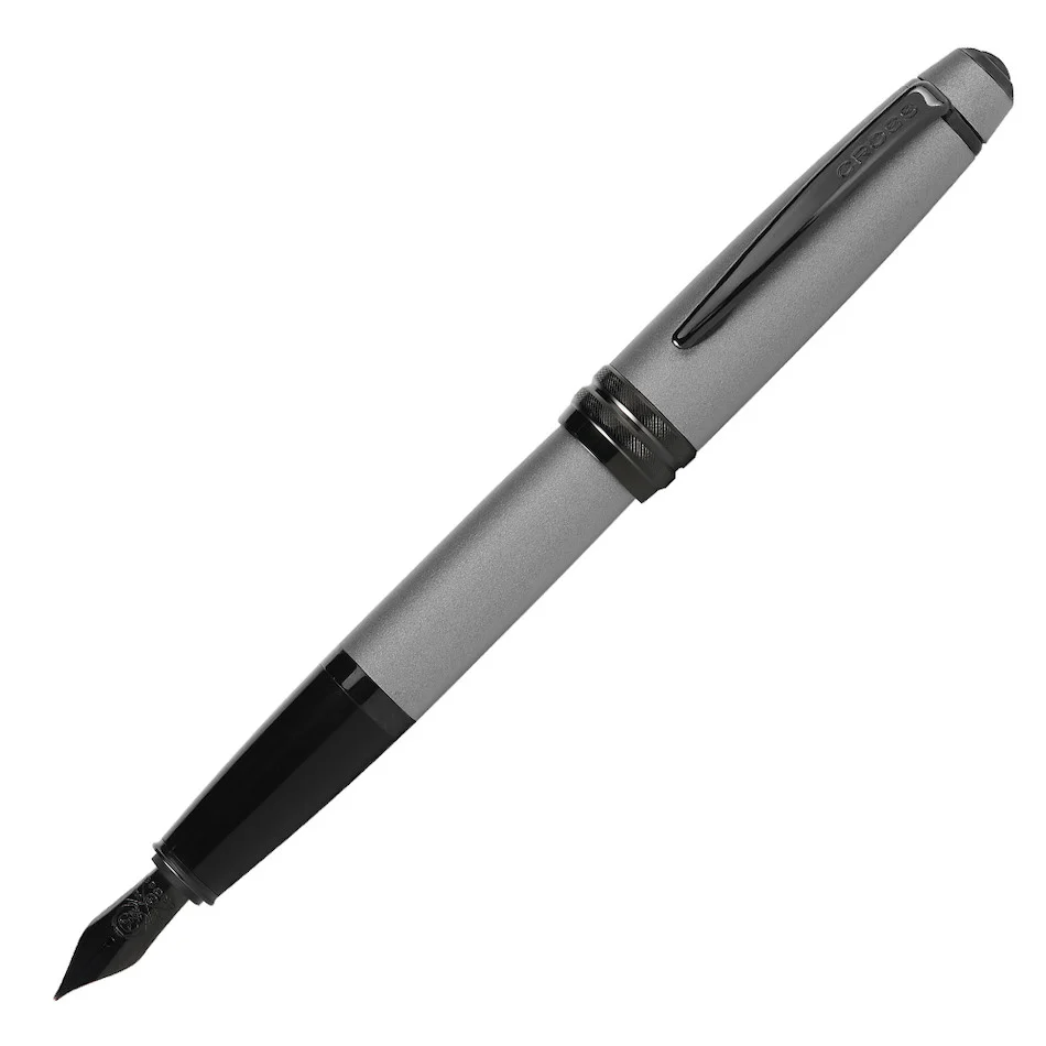 Cross Bailey Fountain Pen Grey Lacquer with Black Trim