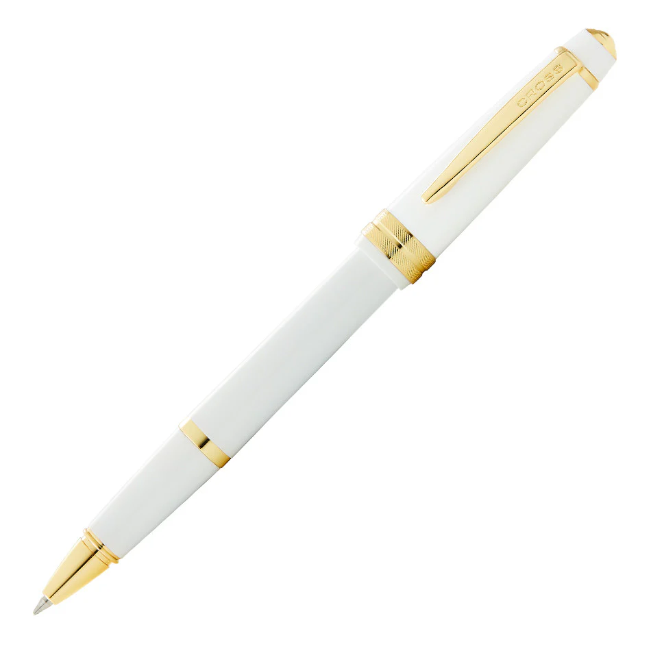 Cross Bailey Light Rollerball Pen White with Gold Trim