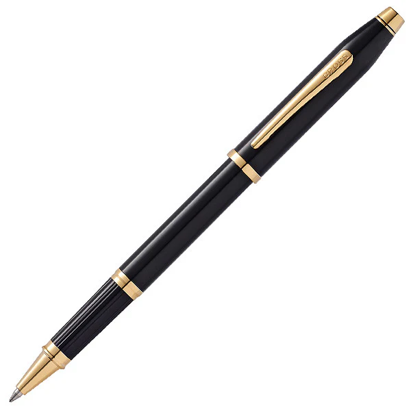 Cross Century II Rollerball Pen Black Lacquer with Gold Trim