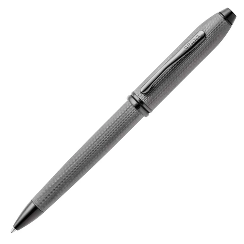 Cross Townsend Polished Slate Gray Engraved Diamond Pattern Ballpoint Pen - Image 5
