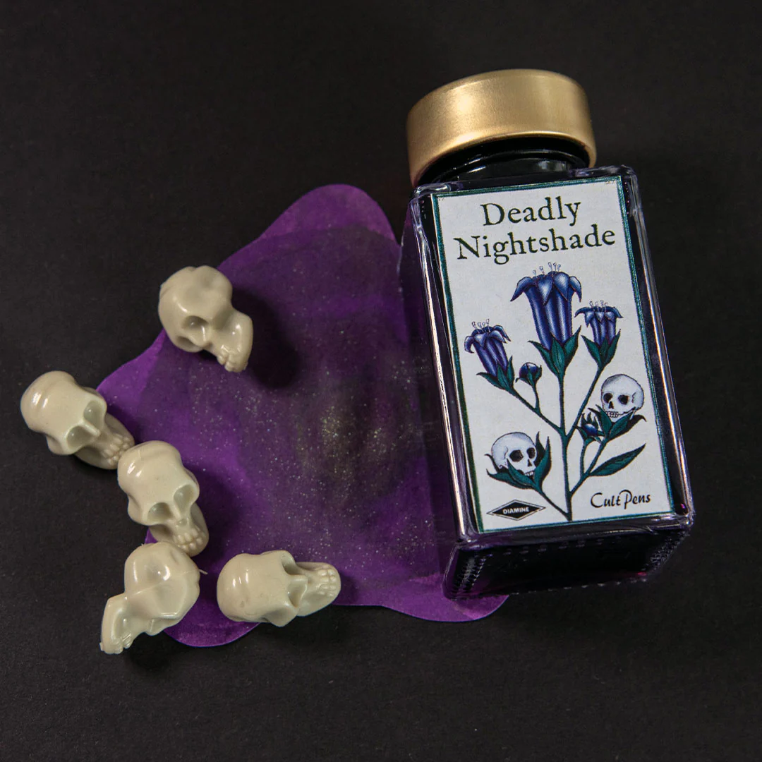 Cult Pens Exclusive Deadly Nightshade Shimmer Ink by Diamine 50ml - Image 5