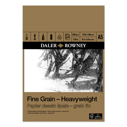 Daler-Rowney Fine Grain Heavyweight Pad A5