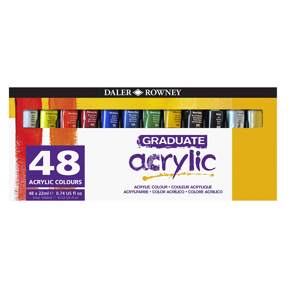 Daler-Rowney Graduate Acrylic Paint 22ml Set of 48