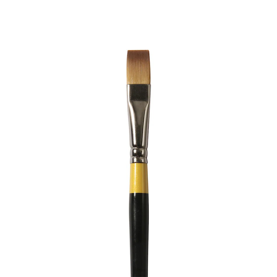 Daler-Rowney System3 Acrylic Brush Short Handle Flat SY55-1/2IN - Image 2
