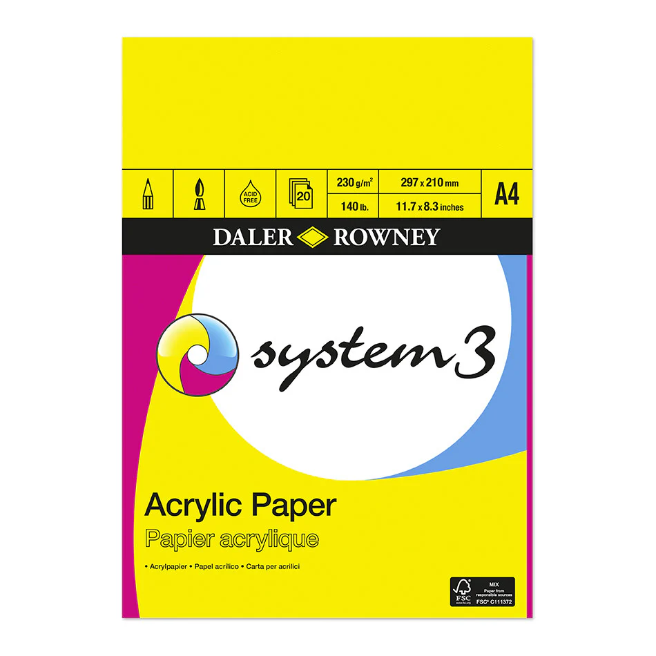 Daler-Rowney System3 Acrylic Pad A4
