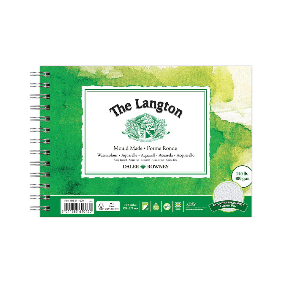 Daler-Rowney The Langton Watercolour Cold Pressed Spiral 7 X 5