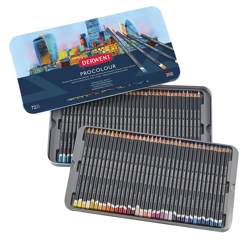 Derwent Procolour Pencil Tin of 72 - Image 2