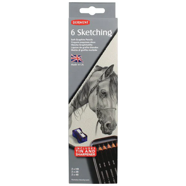 Derwent Sketching Graphite Pencil Tin of 6