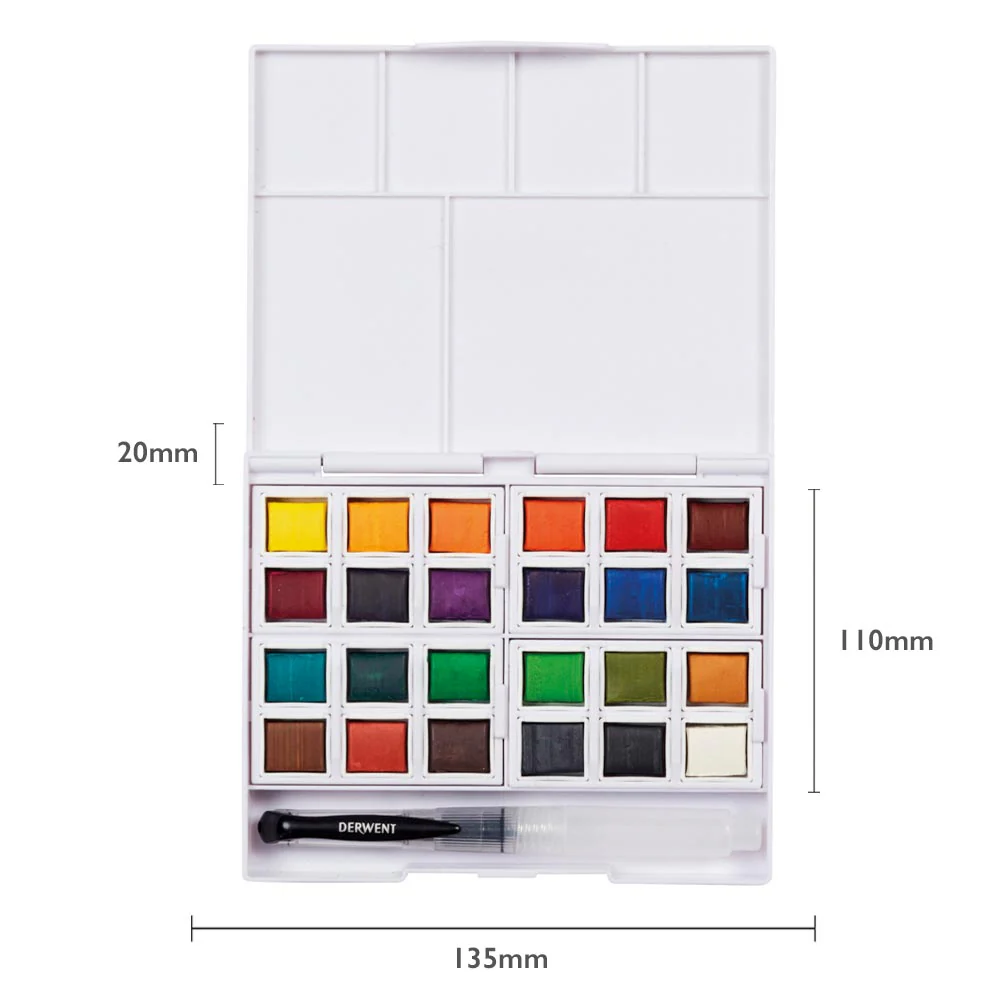 Derwent Watercolour Paint Pan Set of 24 - Image 2