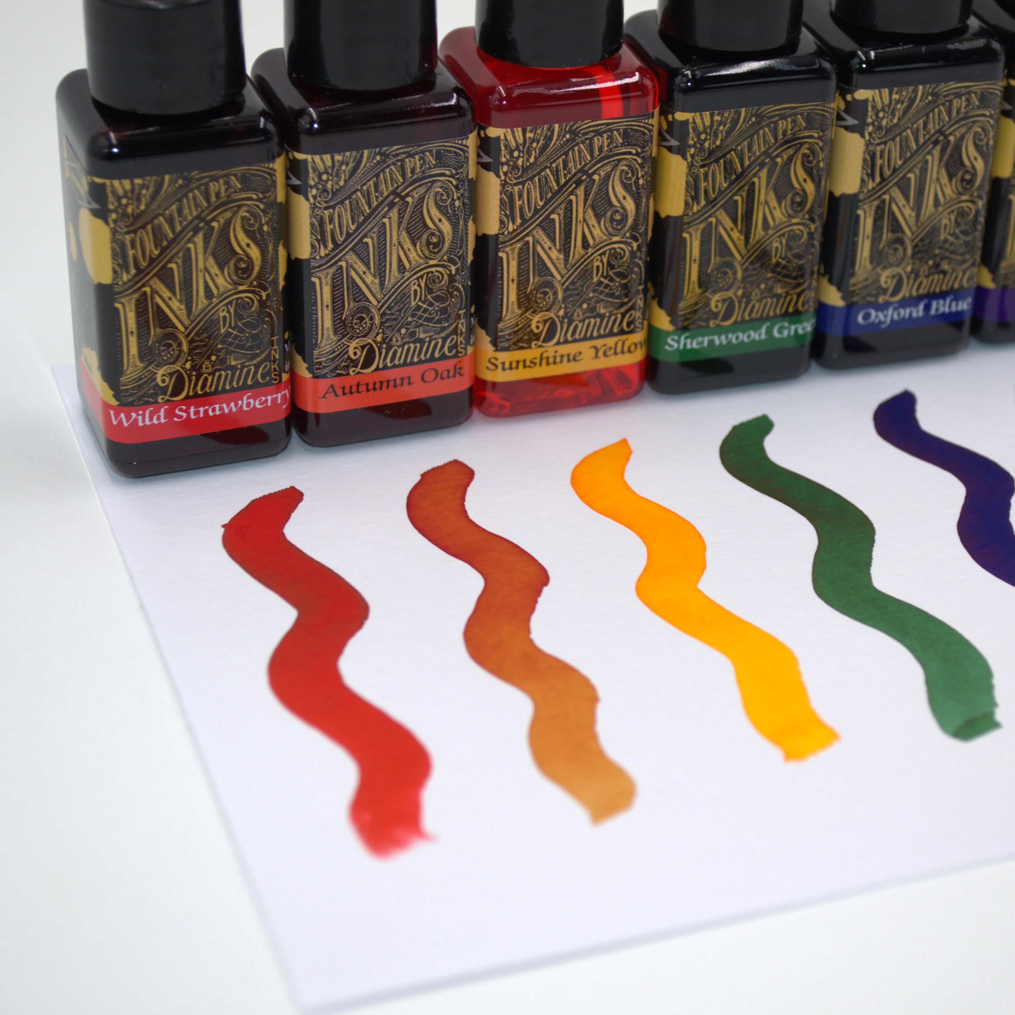 Diamine 30ml Set of 7 Colours Rainbow - Image 3