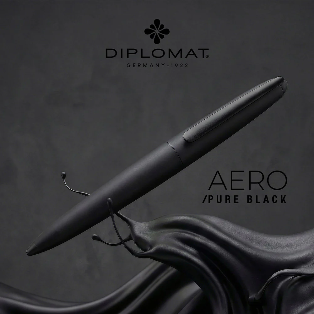 Diplomat Aero Pure Black Special Edition easyFLOW Ballpoint Pen - Image 5