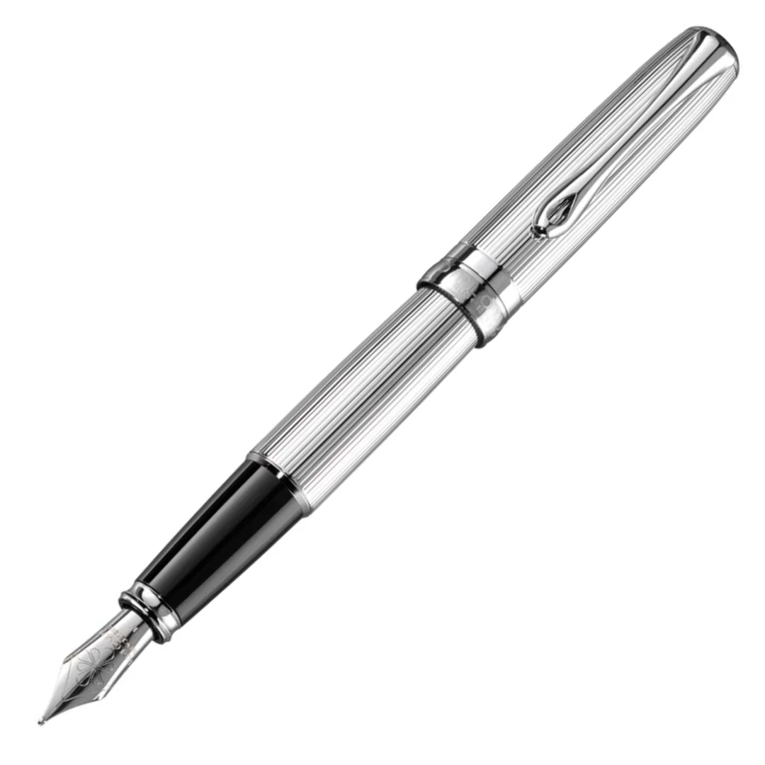 Diplomat Excellence A2 Fountain Pen Guilloche Chrome