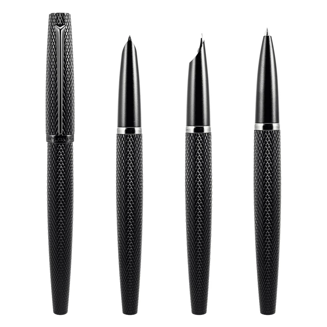 Diplomat Viper Guilloche Fountain Pen Black - Image 4