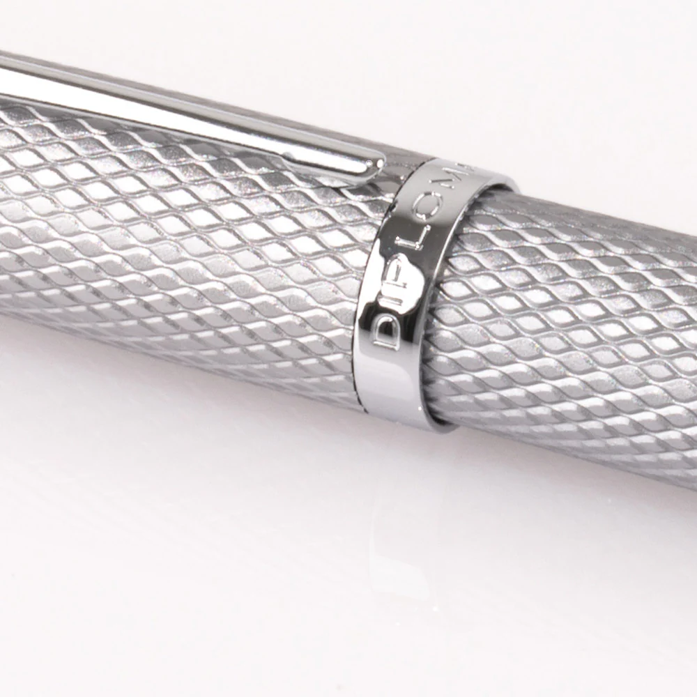 Diplomat Viper Guilloche Fountain Pen Silver - Image 4