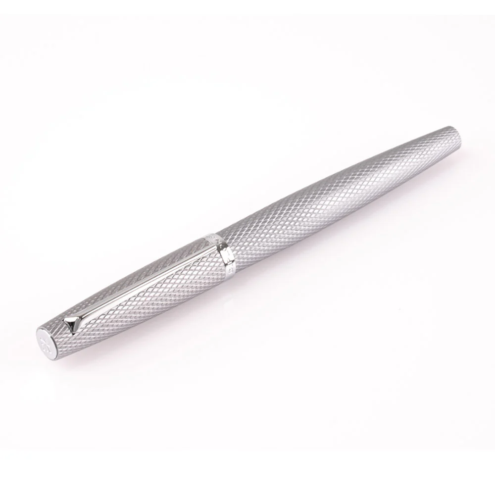 Diplomat Viper Guilloche Fountain Pen Silver - Image 8