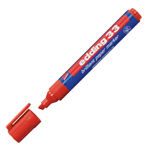 edding 33 Brilliant Paper Marker Pen Chisel - Image 2