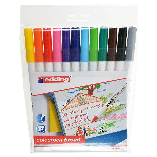 edding Colourpen Broad Wallet of 12