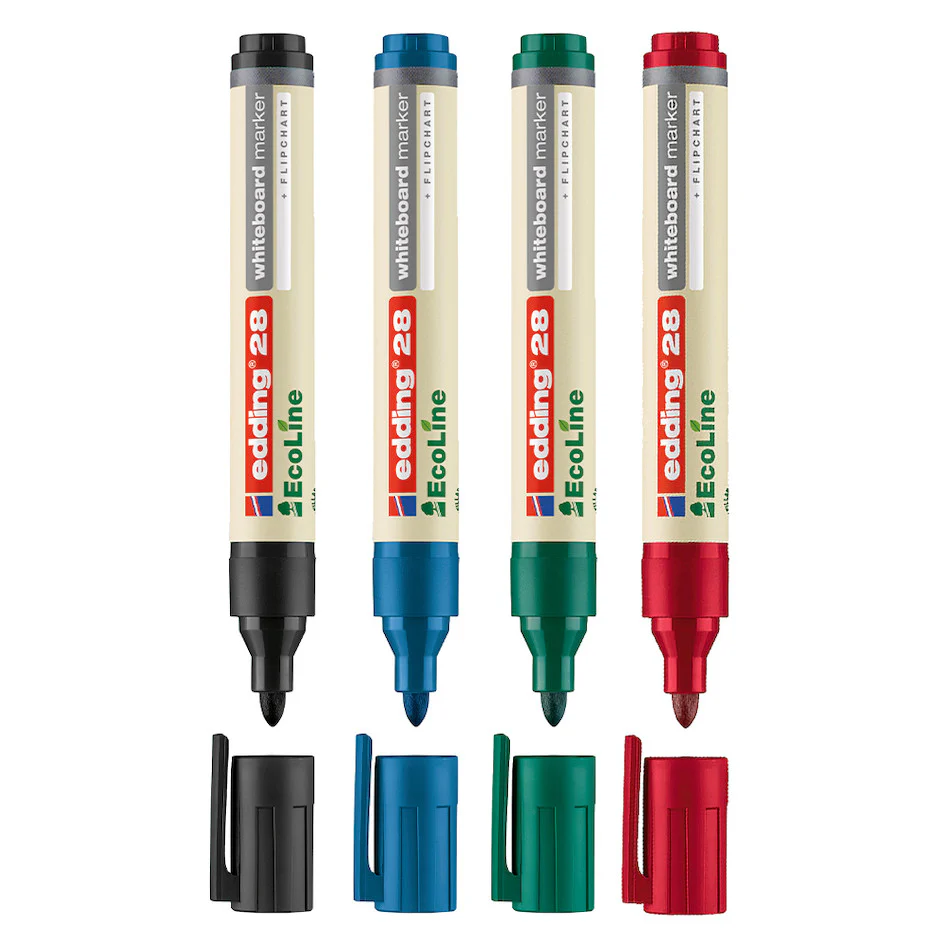 edding EcoLine 28 Whiteboard Marker Set of 4 - Image 2