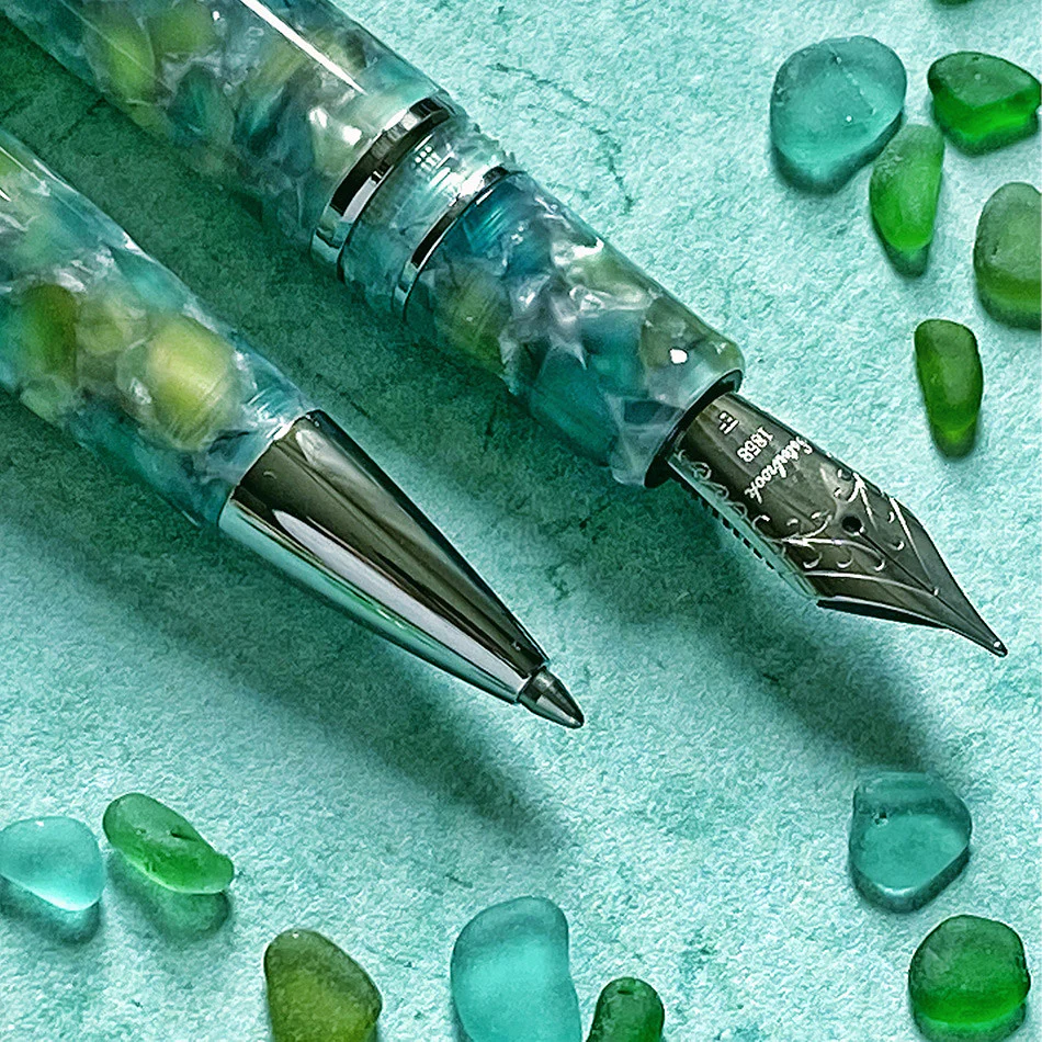 Esterbrook Estie Oversize Fountain Pen Sea Glass with Palladium Trim - Image 2