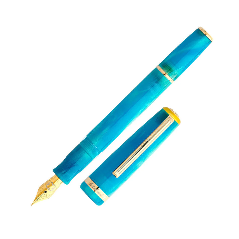 Esterbrook JR Pocket Fountain Pen Blue Breeze Custom Scribe Nib