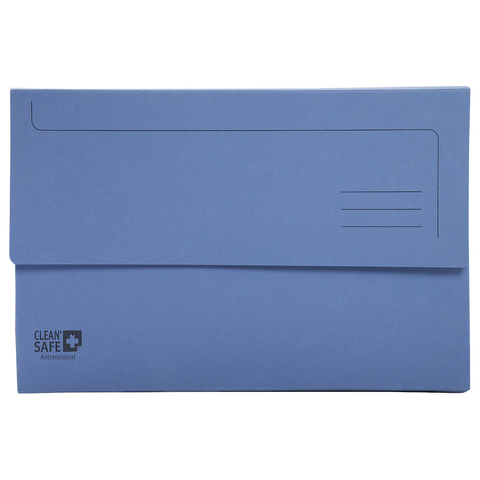 Exacompta Clean'Safe A4 Document Wallet Set of 5 Blue