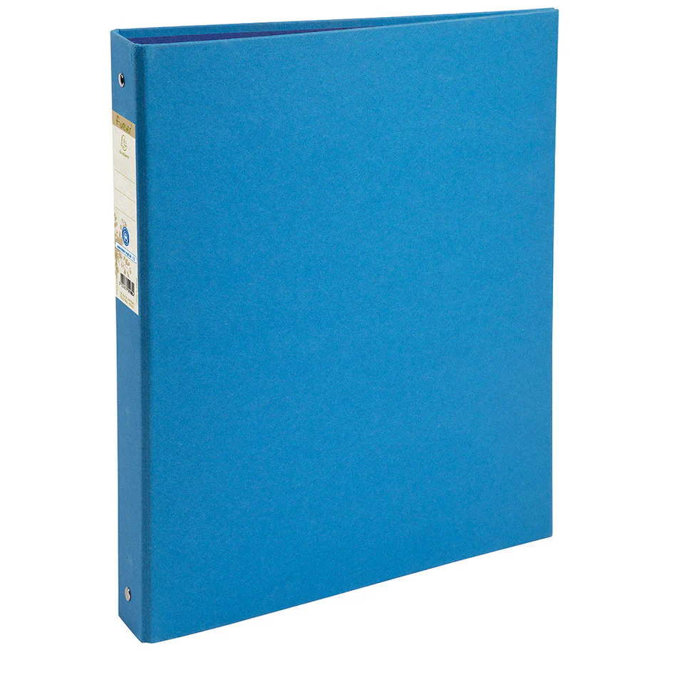 Exacompta Forever 100% Recycled Rolled Binder 4 Ring Folder Blue
