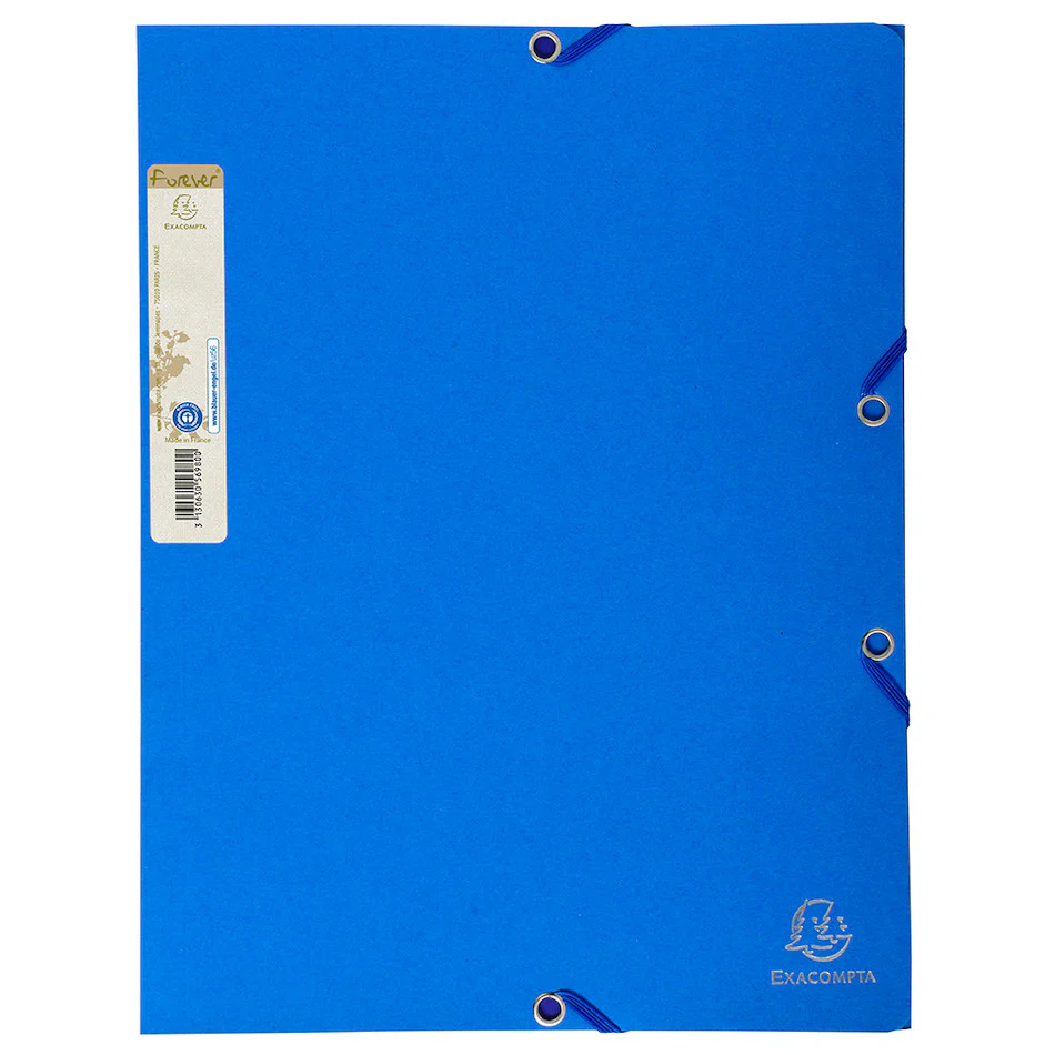 Exacompta Forever Folder 3 Flap Elastic A4 Blue