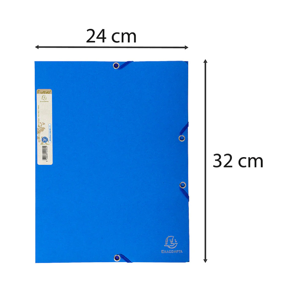 Exacompta Forever Folder 3 Flap Elastic A4 Blue - Image 3