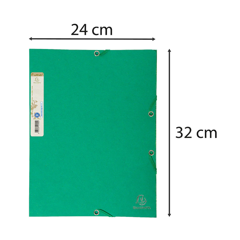 Exacompta Forever Folder 3 Flap Elastic A4 Green - Image 3