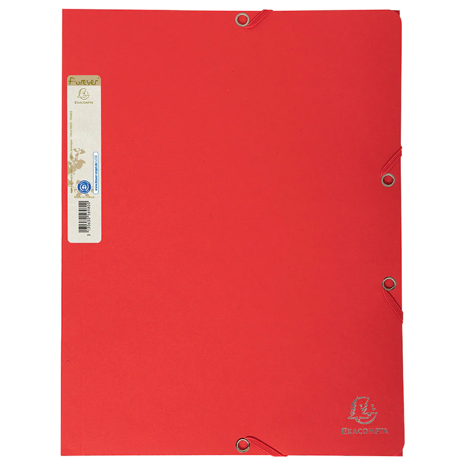 Exacompta Forever Folder 3 Flap Elastic A4 Red